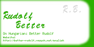 rudolf better business card